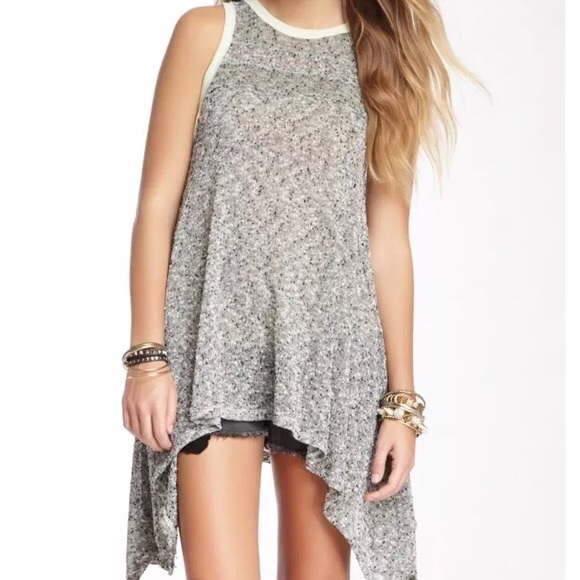 Free People Bumble Bees Tunic Shark Bite Hem S - Picture 7 of 8